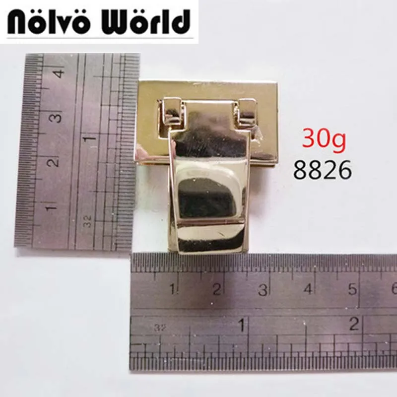 

10pcs Hand Made Bags Handbags Light Gold Metal Locks Snap Clasps