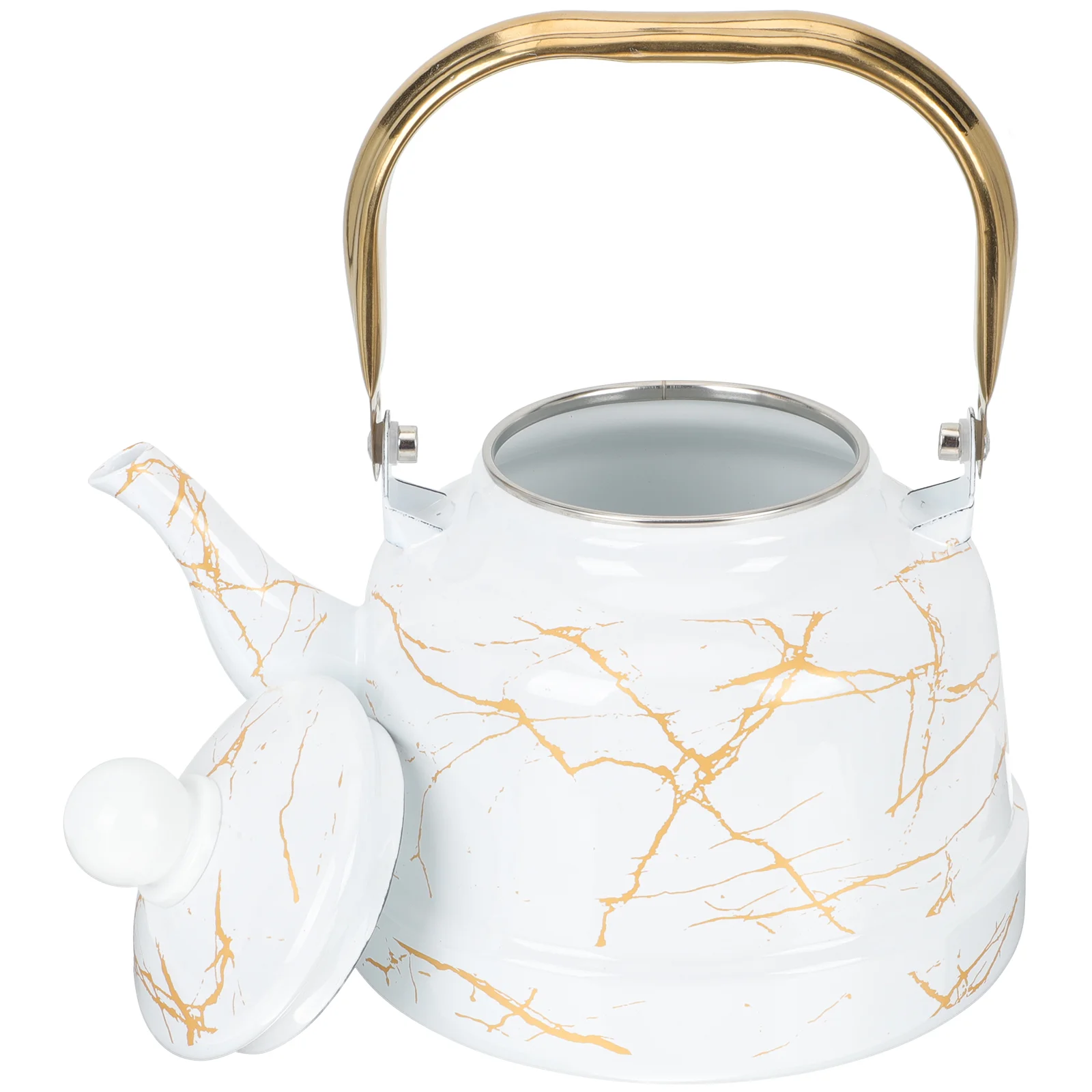 

Kettle Tea Teapot Ceramic Pot Stovetop Water Enamel Coffee Vintage Hot Enameled Porcelain Whistling Kettlesstovecamping Teapots