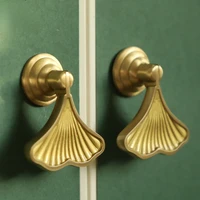 new brass wardrobe door handle modern simple nordic light luxury wind drawer cabinet single hole pure copper furniture handle