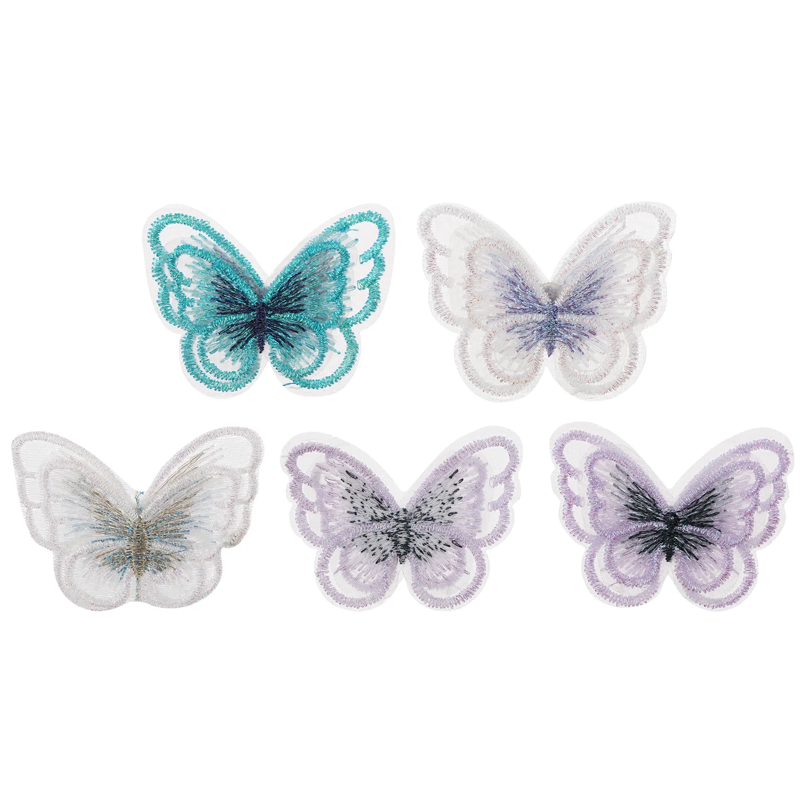 

5Pcs Embroidery Cloth Appliques Garment Holses Decorative Appliques