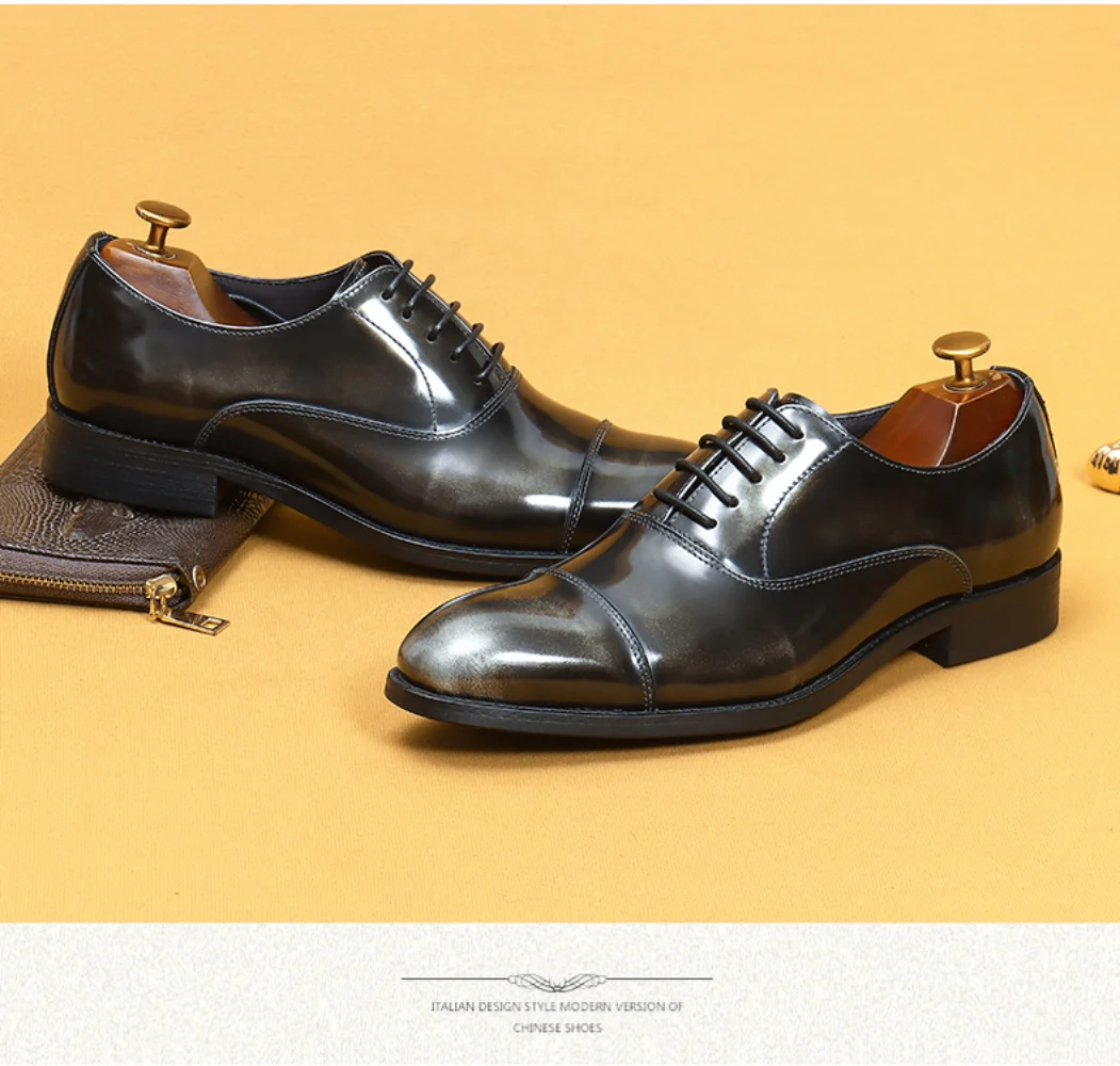 Трендовые классические мужские модельные туфли в стиле ретро для мужчин