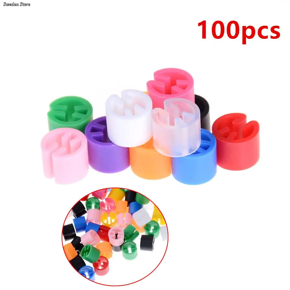 

100PCS Plastic Snap On Hanger Size Markers Hangers Clips For Sizes Clothes Hanger Accessories Label Tube Marked Circle Marker