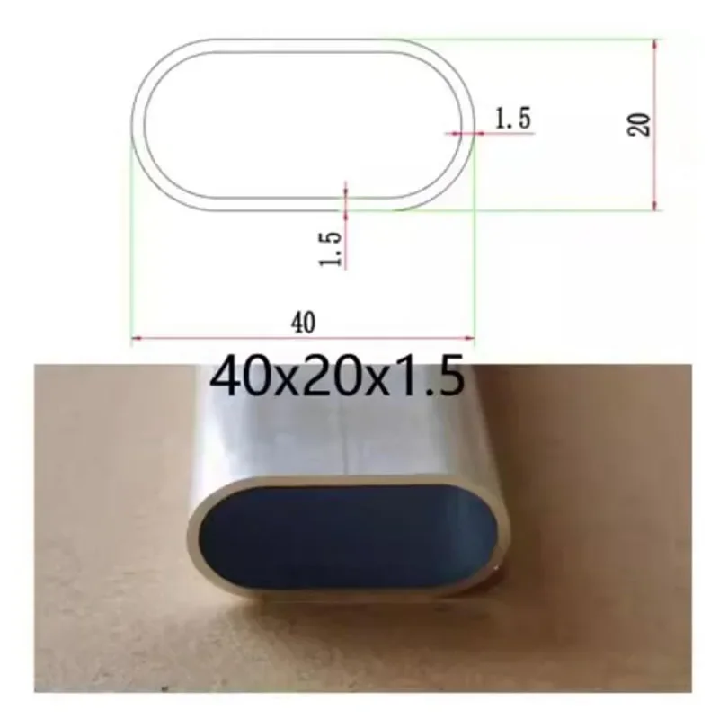 

Алюминиевая плоская овальная труба 6061/6063
