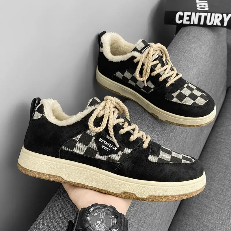 

Winter Elderly Cotton-Padded Shoes High-Top Middle-Aged and Elderly Shoes Warm Shoes Fleece-Lined Thickened Outdoor Men's Shoes