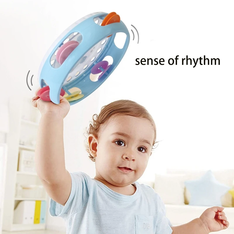 

Детская Музыкальная погремушка-барабан, игрушка-колокольчик с музыкальным звуком звонка, игрушка для раннего развития мелкой моторики, лег...