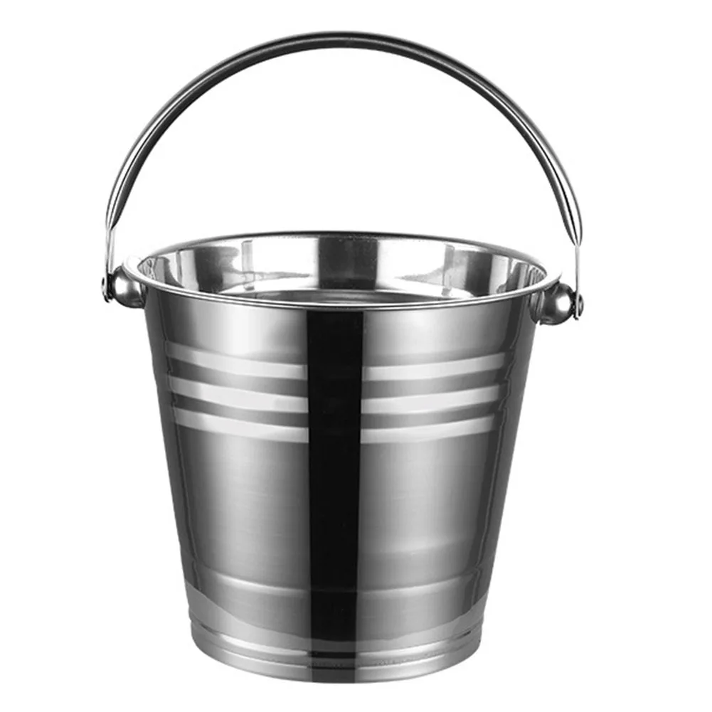 

Portable Stainless Steel Ice Bucket Insulated Chilling Bucket Bar Wine Beer Cooler Champagne Bucket For Beach Picnic 1.5L