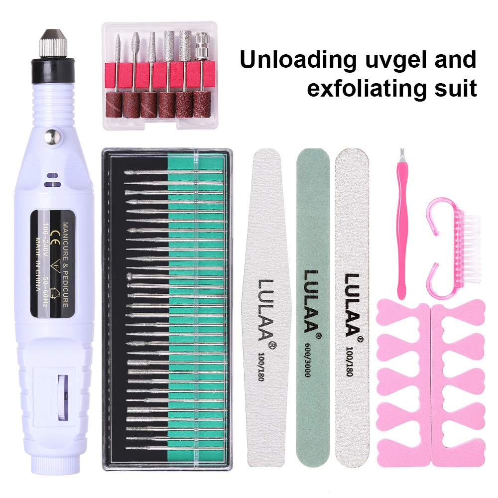 

CNHIDS Professional Electric Nail Drills Kit Remove Polish Manicure Pedicure Tools Set Nail File Sanding Bands Nail Art Device