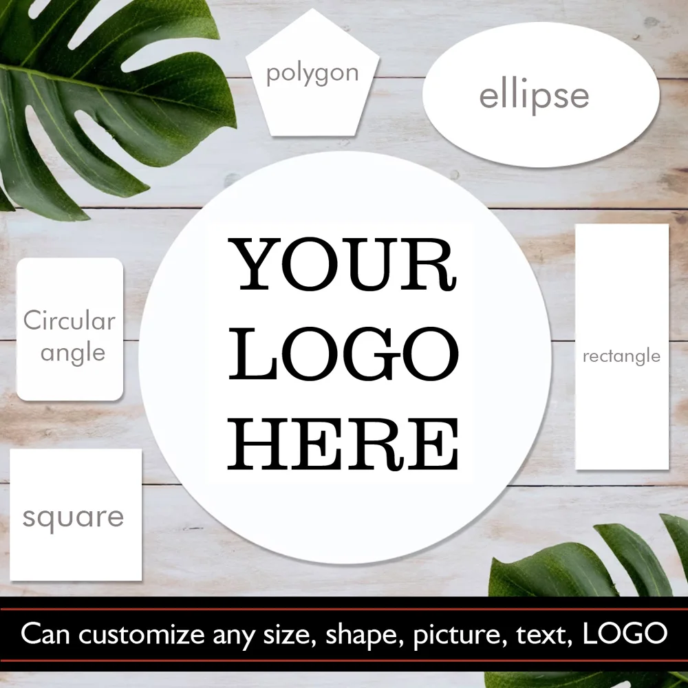 100pcs Custom Logo Stickers Labels,Personalized Business,Product Labels,Order,Custom Photo Text,Circle Round Image Stickers