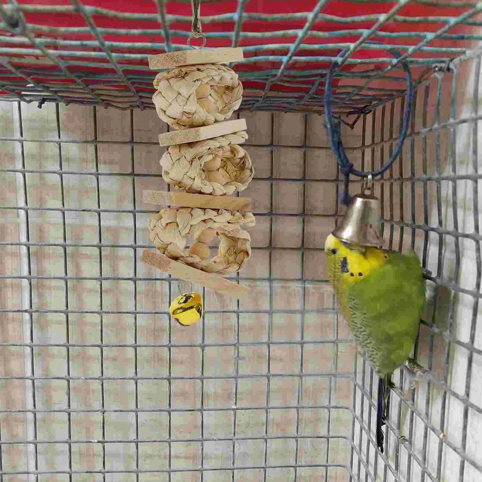 

Chew Toys Cage Bird Birds Cockatiel Chewing Parrot Hanging Parrots Wooden Parakeet