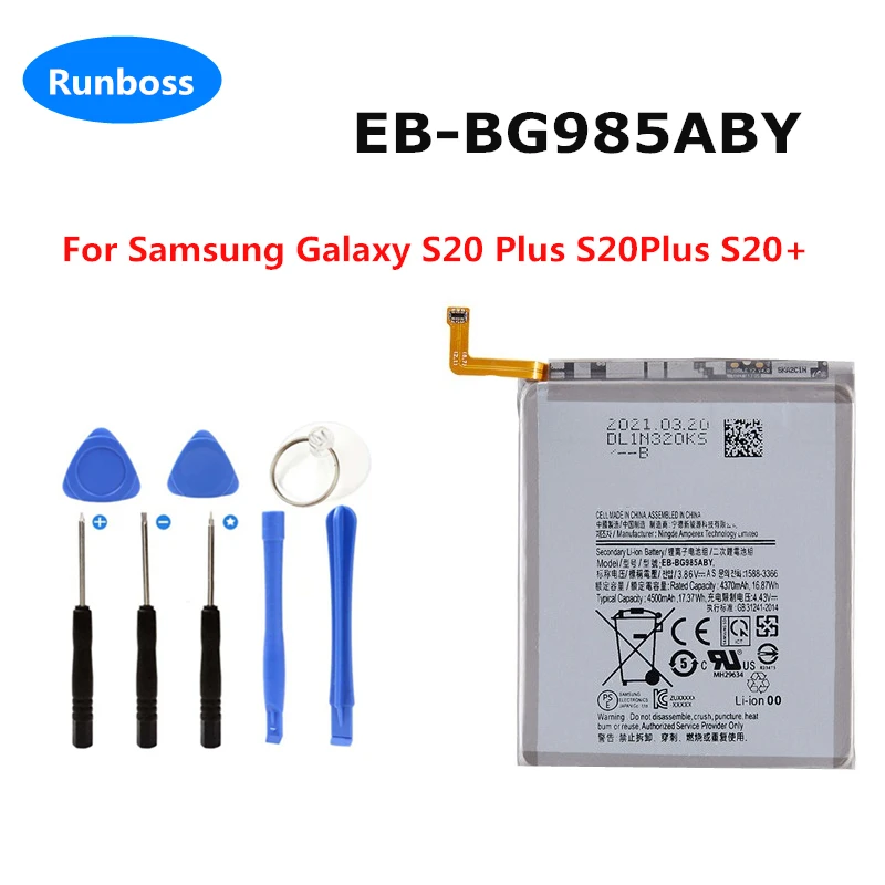 

Original EB-BG985ABY 4500mAh Replacement Battery For Samsung Galaxy S20 Plus S20Plus S20+ G985F/DS G986B Mobile phone Batteries