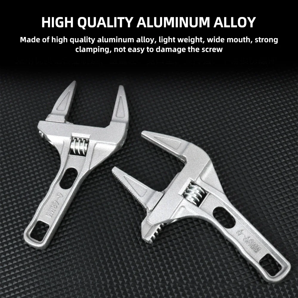 Регулируемый большой гаечный ключ профессиональный алюминиевый ручной