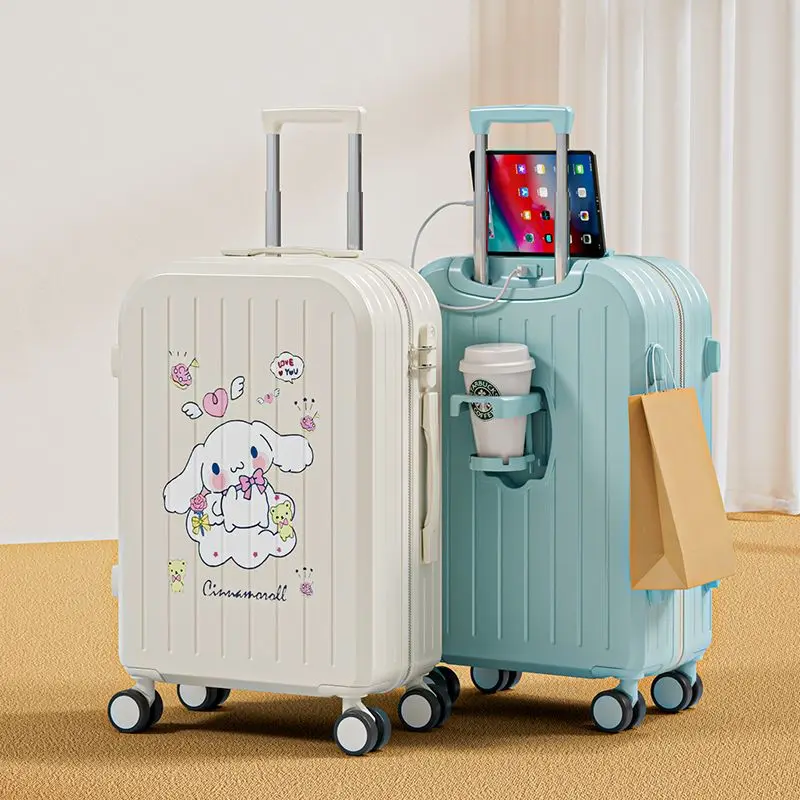 Чемодан Sanrios Kawaii Kuromi Cinnamoroll для девочек многофункциональная тележка Модный