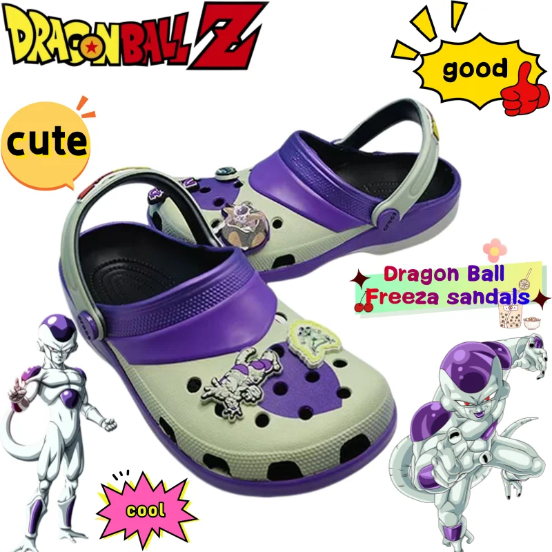 Фото Сандалии Dragon Ball Freeza с красивым мультяшным принтом, нескользящие, на мягкой подошве, пляжная обувь для мужчин и женщин, которые можно носить на улице. №1