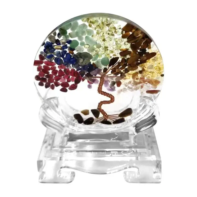

Natural Crystal Energy Tree Of Life Ball Desktop Decoration Magic Crystal Ball Crystal Crushed Stone Home Decoration