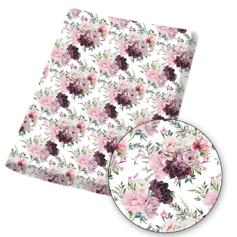 

Polyester Cotton Fabrics By The Yards Colorful Flowers Printed For Sewing Dress Handmade Bags DIY Craft Supplies 45*145cm 1pc