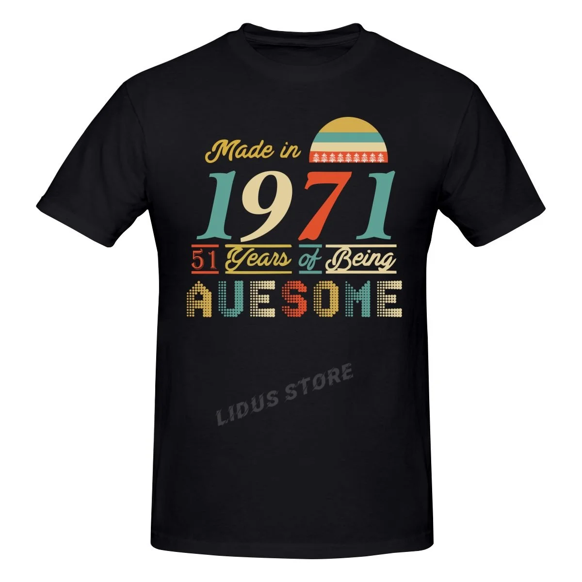 

2022 New Design Made In 1971 T-shirts 51 Years Of Being Awesome 51th Birthday T Shirt Gift Tshirt Cotton Tees Streetwear Unisex