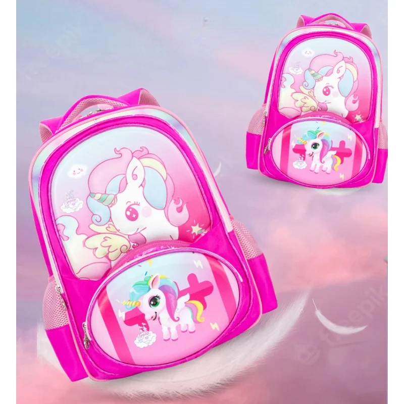 3D Unicorn Fashion Children Anime Backpacks New Girls Princess Primary School Students Cartoon Large Capacity Schoolbags Hot