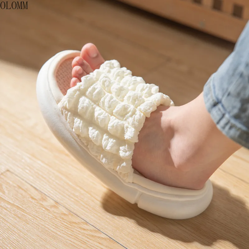 

Summer Women Men Slippers Cartoon Linen Thick Platform Girls Beach Ladies Shoes Soft Indoor Animals Sandals Flip Flops Slippers