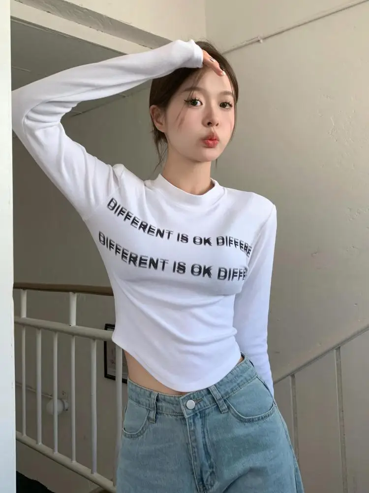 Футболка женская облегающая с длинным рукавом в готическом стиле - купить по