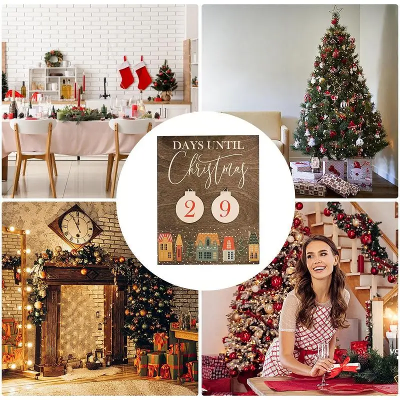 Рождественский календарь обратного отсчета декоративное украшение для