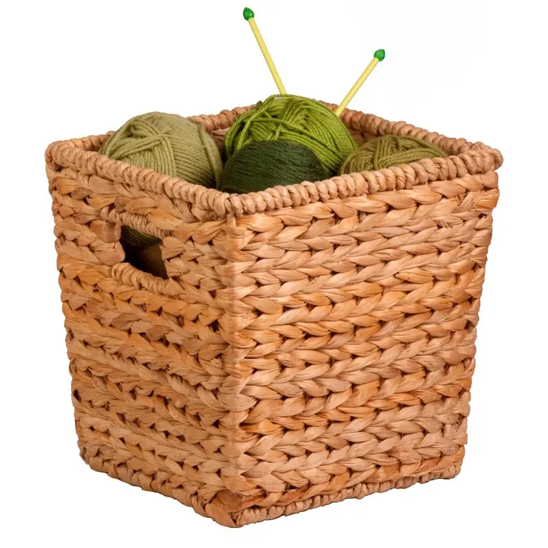 

Wicker Gorgeous Natural Wicker Med Square Can Do Basket - Perfect for Home Decor, Gifting and Storage.
