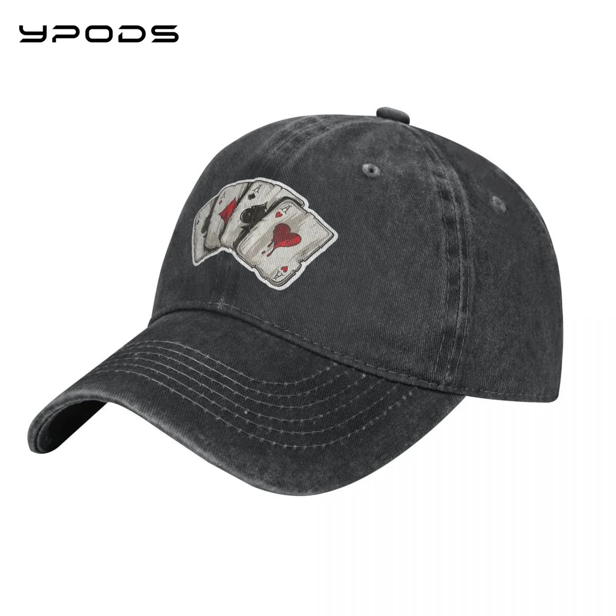 

Playing Cards Baseball Caps for Men Women Vintage Washed Cotton Dad Hats Print Snapback Cap Hat