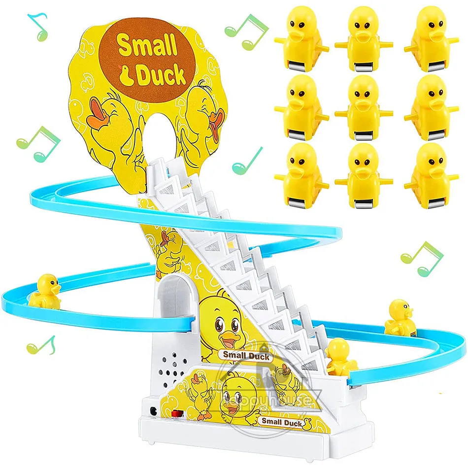 

Электрическая игрушка-слайд «утка» для мальчиков и девочек, электрическая игрушка для скалолазания, лестницы, светодиодная подсветка, музы...