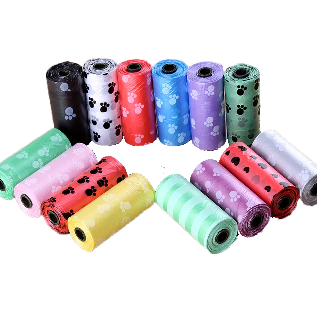 

10 Rolls Single Use Portable Pet Poop Bags Waste Storage Collecting Pick Up Pouches Multifunctional Color Random