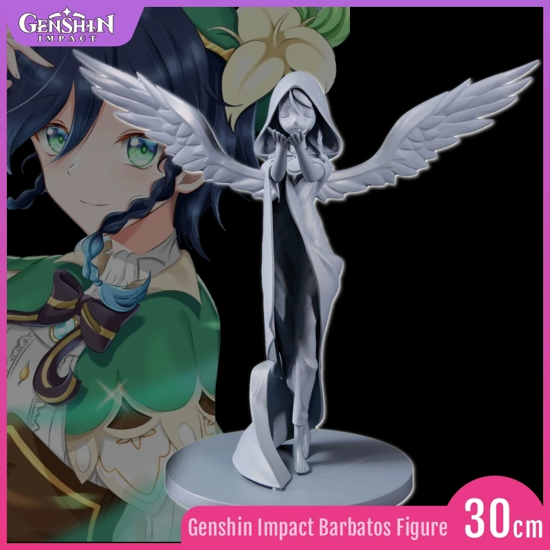 

Аниме-фигурка Genshin Impact Barbatos, 30 см, статуя Венти, фигурка певицы свободного ветра, Коллекционная модель, декоративные куклы