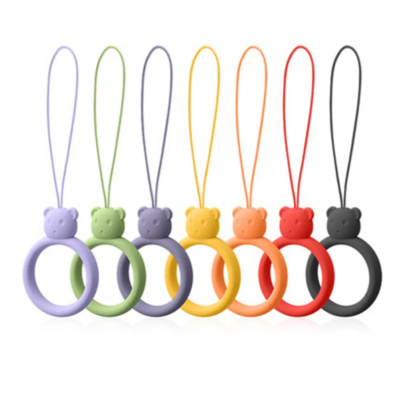 

Cute Phone Lanyard for Keys Phones Strap for iPhone airpods case Keycord Finger Rings Cartoon Mobile Phone Accessories
