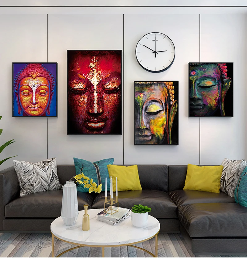 

Buddha Face Home Print Art Canvas Poster For Living Room Decor Home Wall Picture