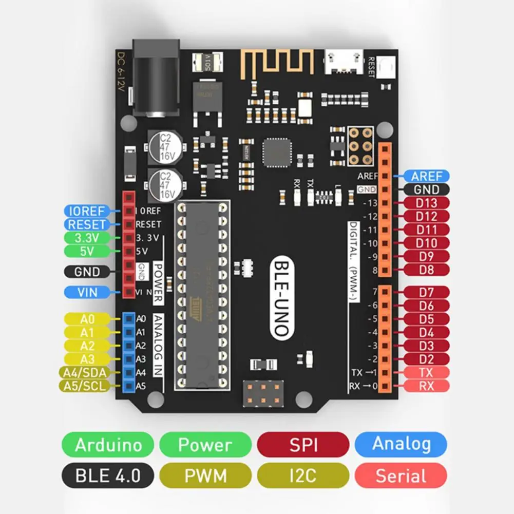 

Compact Maker Motherboard Wear-resistant UNO R3 Motherboard 2.4GHz UNO R3 Maker Motherboard Direct Replacement