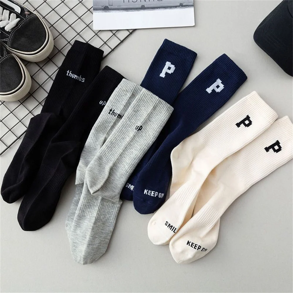 

Autumn And Winter Long Socks Men And Women Ins Tide In The Tube Socks Trend Spring And Autumn Cotton Socks Sweat-absorbing Coupl