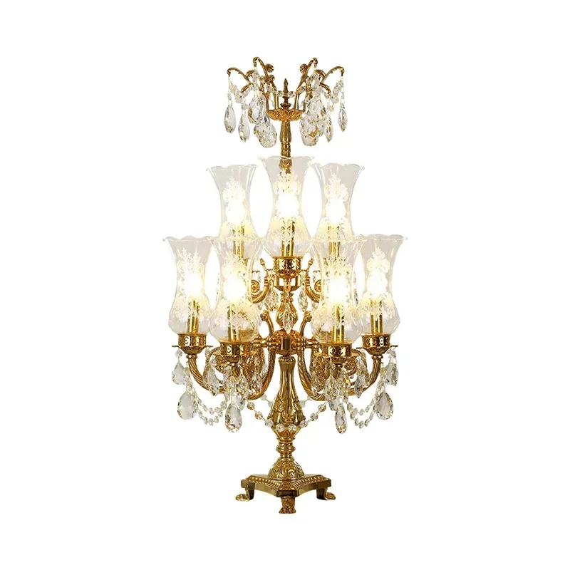 Французская роскошная хрустальная настольная лампа декоративное освещение из