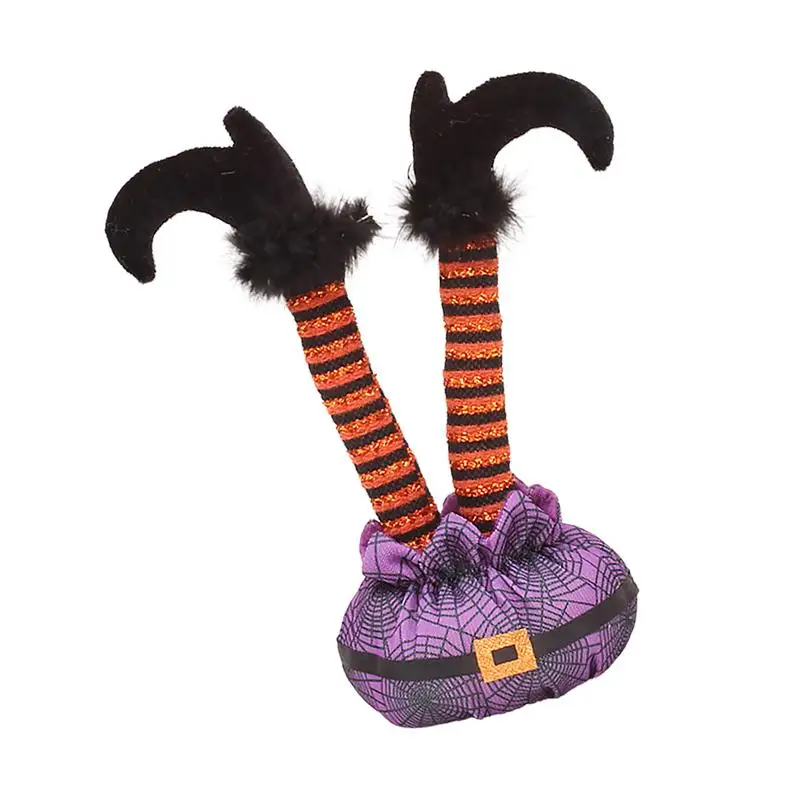 

Witch Legs Flying Feet Upside Down Halloween Witch Legs Party Decorations Supplies Table Ornament For Indoor Haunted House