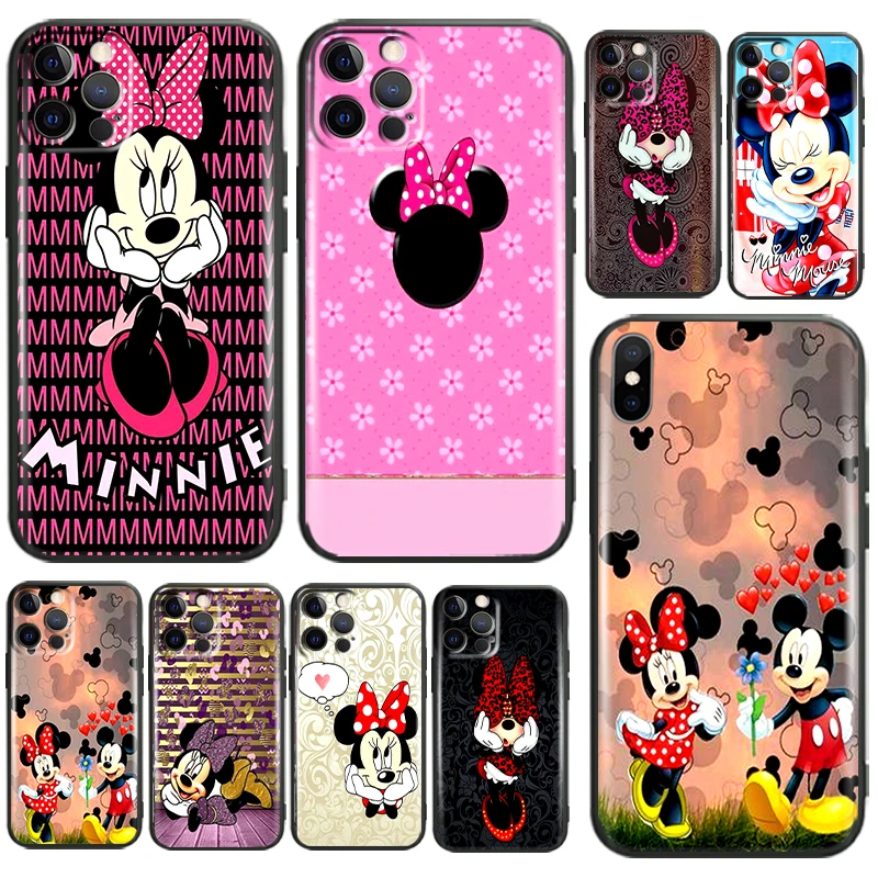 

Cartoon Minnie Mouse For Apple iPhone 11 12 13 Pro Max 12 13 Mini X XR XS Max SE 6 6S 7 8 Plus Phone Case Carcasa TPU Funda