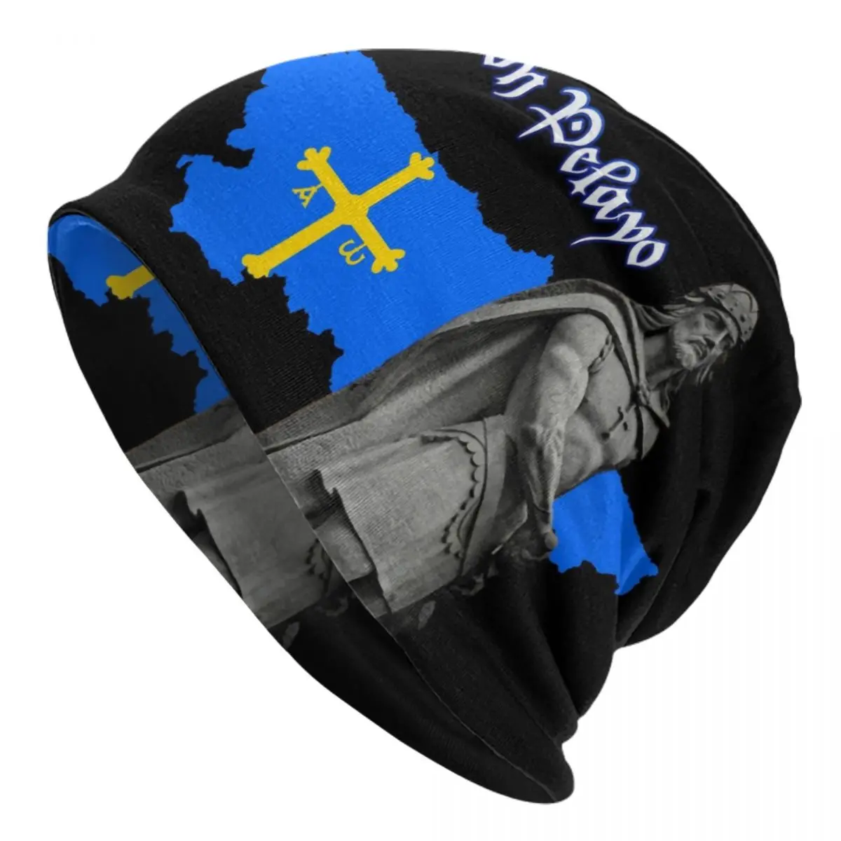 

Spanish Warrior Asturias Flag Beanie Cap Unisex Winter Bonnet Knit Hats Fashion Outdoor Ski Victory Cross Skullies Beanies Hats