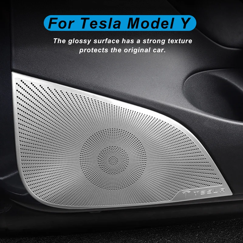 

Car Speaker Cover For Tesla Model Y 2022 Sound Audio Panel Protector Frame Interior Decoration Tesla Model Y 2023 Accessories