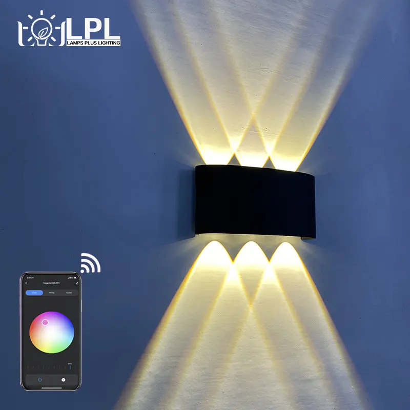 

Dimmable Bedside Lamp Garden Corridor Door Post Lamp Outdoor Wall Lamp Waterproof LED Arc Atmosphere Wall Lamp Graffiti