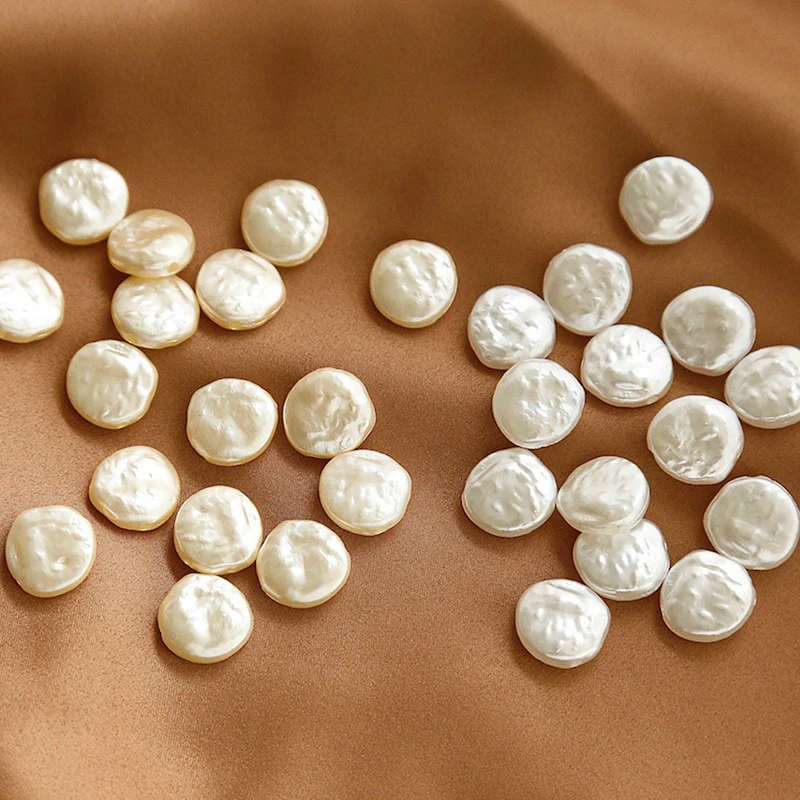 

Baroque Round Imitation Pearl Axial Film Loose Bead Jewelry Accessories