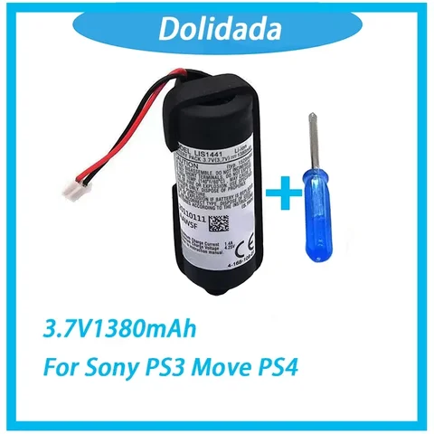 Литиевая батарея для Sony PS3 Move PS4 PlayStation Move Motion Controller, 3,7 в, 1380 мАч, 1 шт