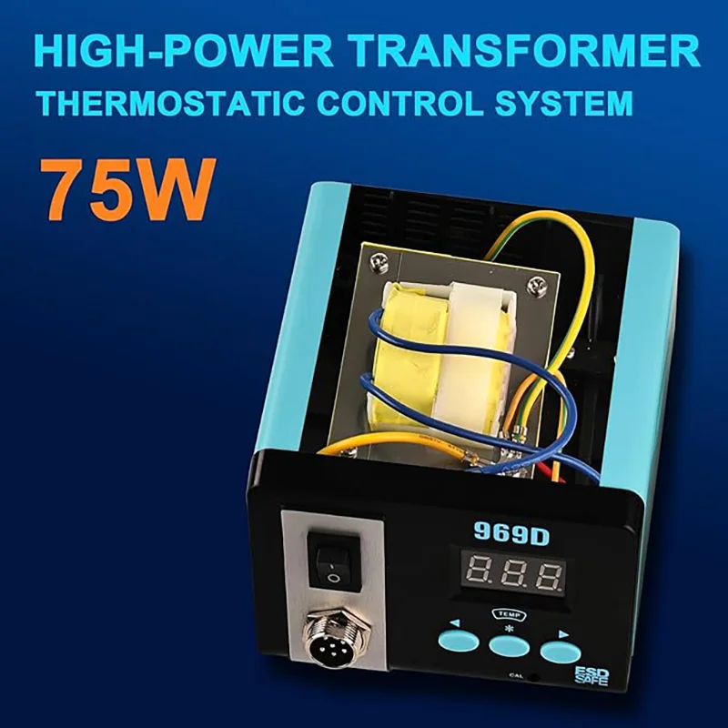 Электрический паяльник Yofuly 75 Вт паяльная станция с двойным цифровым дисплеем