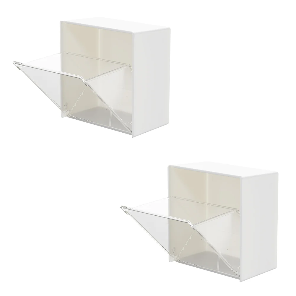 

Wall Box Storage Holder Mounted Cotton Remotepads Swab Makeup Dispenser Organizer Cup Controller Mountmedia Pen Container Tissue