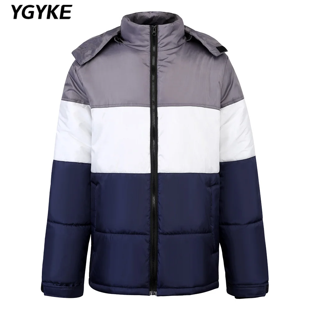 2022 winter men's down jacket zipper jacket plus velvet thick hooded new trendy brand handsome men's thick casual jacket coat