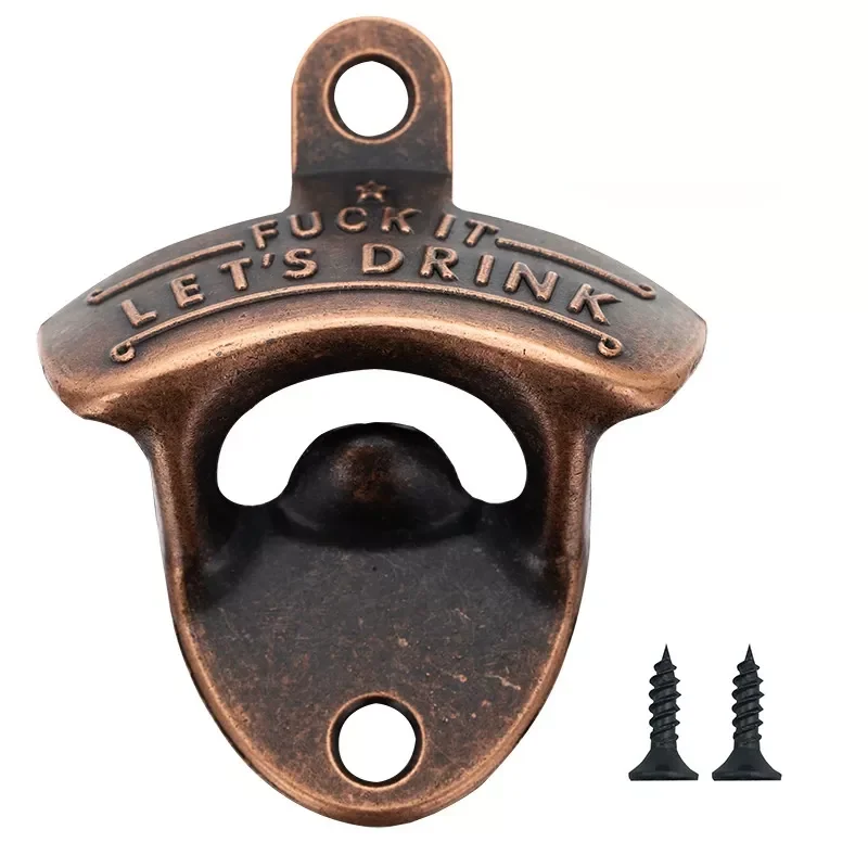 

2023NEW Tool Accessories Zinc Alloy Beer Bottle Opener Retro Wall-mounted Corkscrew Wine Beer Hanging Open Corkscrew Kitchen Ga