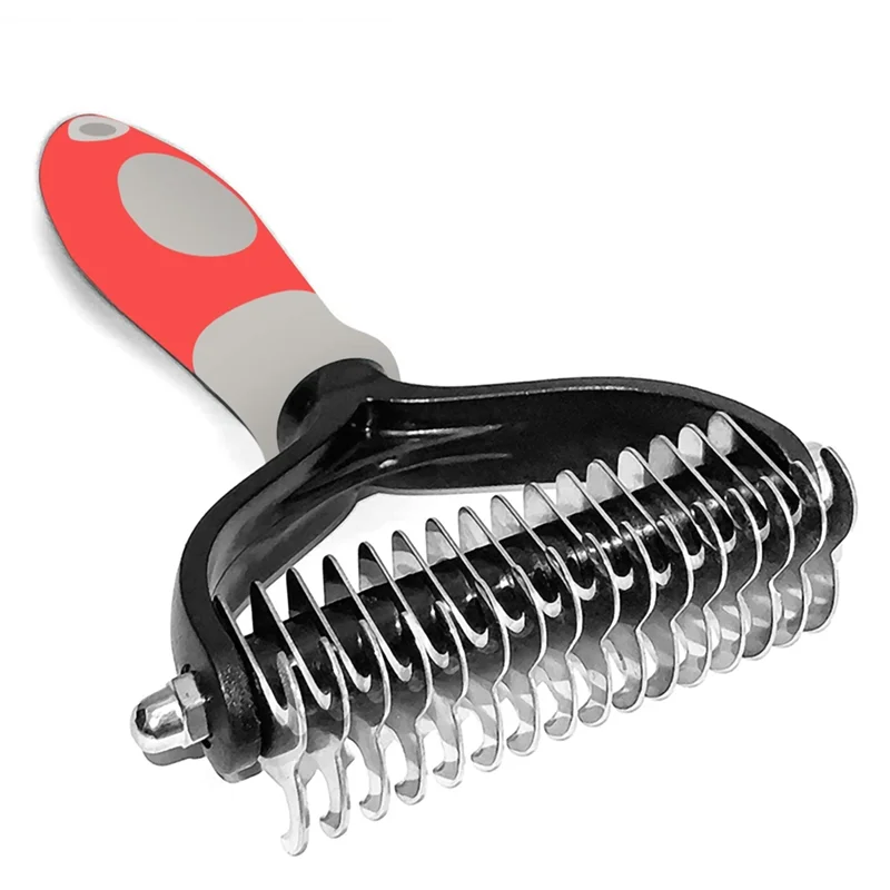 Щетка для вычесывания домашних питомцев двухсторонняя расческа собак и кошек