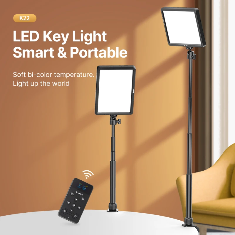 

VIJIM K22 24W Led Panel Light Key Light Air Led Video Light with 2.4G Remote Control Desktop Stand Kit Photography Studio Lamp