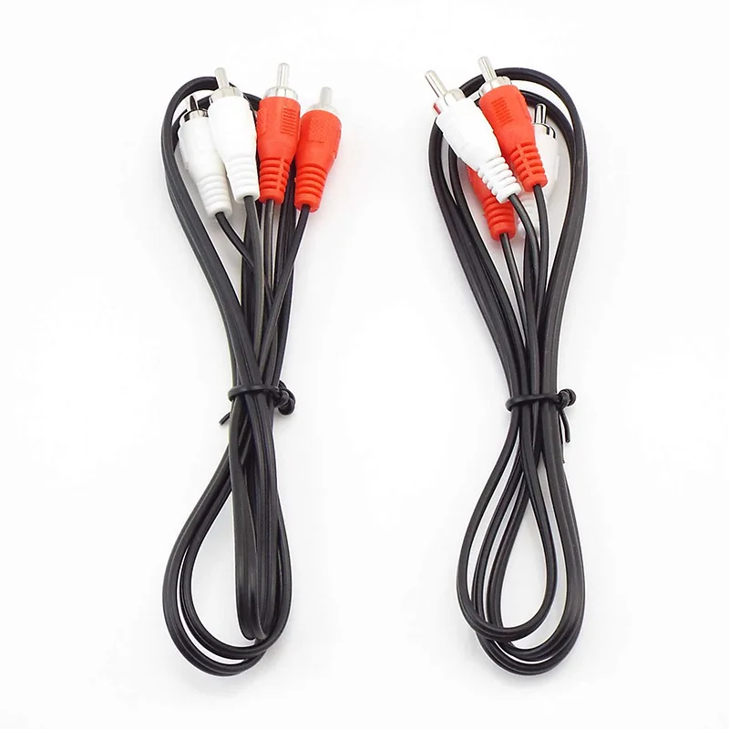 Двойной RCA штекер к 2 стерео аудио кабель AV для DVD TV CD звуковой усилитель |