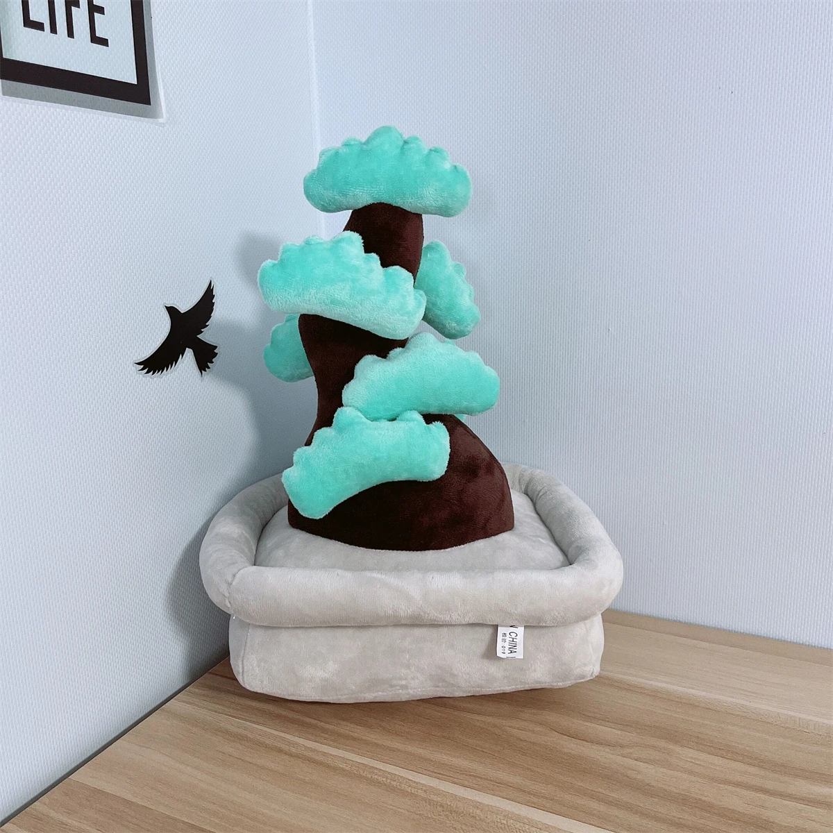 

33cm Sky Blue Pine Potted Plush Toy Stuffed Plants Cute Fashion Tree Plushies Cute Doll Bookshelf Decoration Birthday Gifts