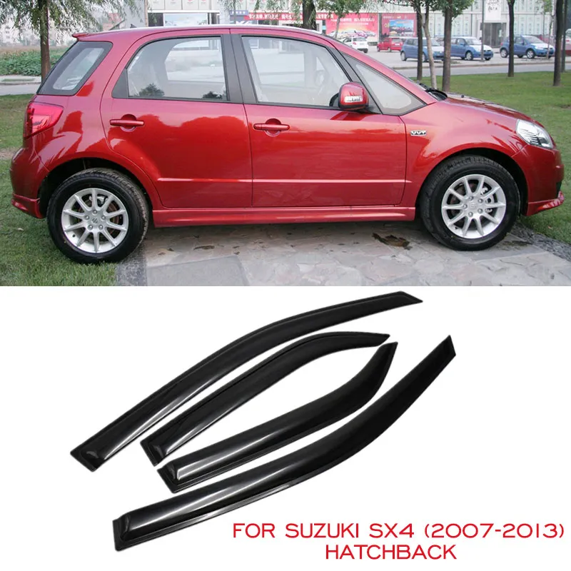 Фото Дефлектор козырька бокового окна для Suzuki SX4 Хэтчбек 2007 2008 2009 2010 2011 2012 ветрозащитный экран Защита от солнца и дождя №1